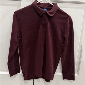 Old Navy Burgundy Kids Long Sleeve Polo